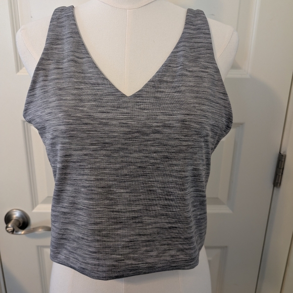 Athleta Other - ATHLETA Transcend V-Neck Crop Bra Heather Gray 1X A-C Cup